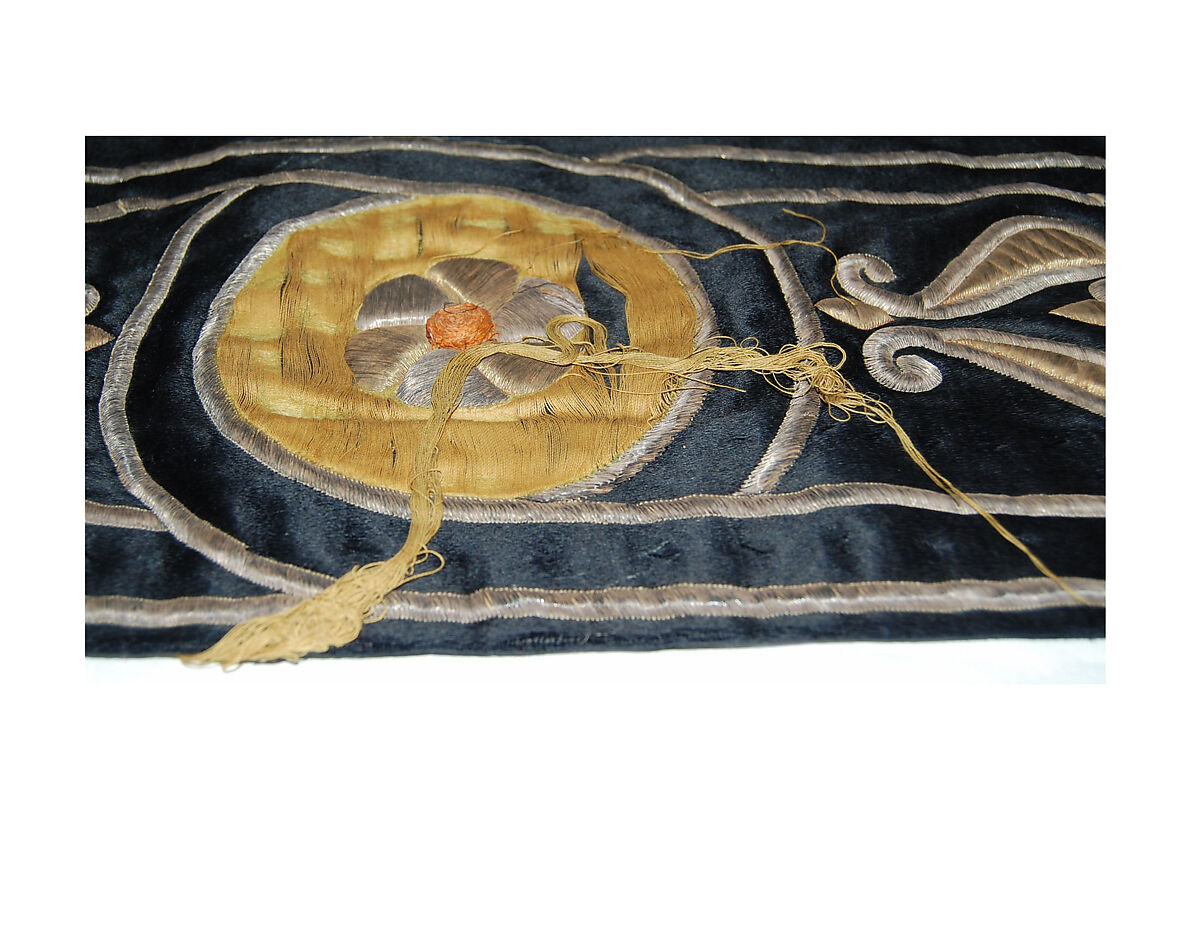 Sitara, Interior Door Curtain of the Ka'ba, Sultan Abdülhamid II (r. 1876–1909), Silk; embroidered with heavy silver and silver-gilt thread with additional colored silk panels