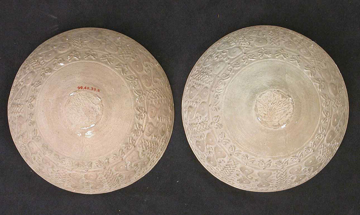 Cast from a Mold, Earthenware; molded and incised decoration, unglazed