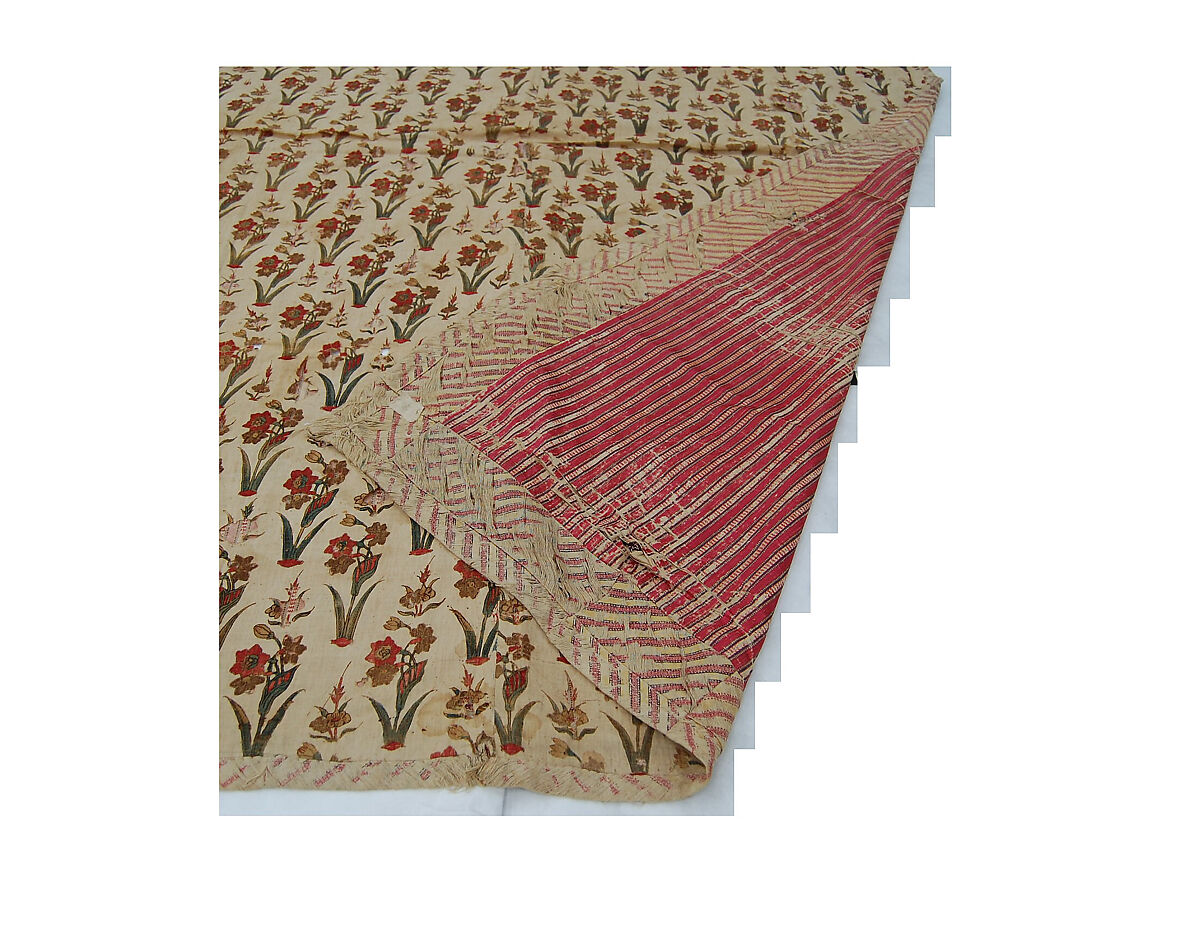 Panel, Cotton; plain weave; mordant painted and dyed, resist dyed (kalamkari)