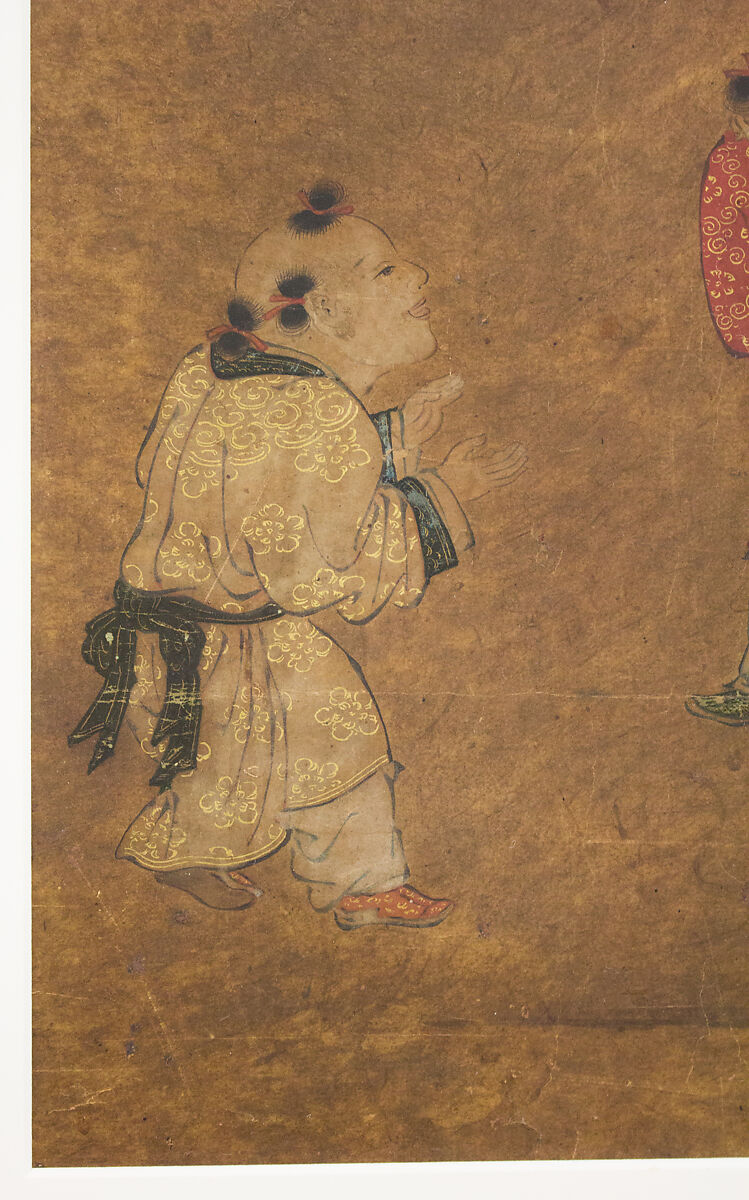 Chinese Children at Play, Isei (Japanese, mid-16th century), Framed painting; ink and color on paper, Japan