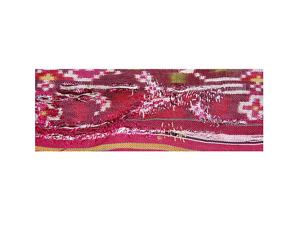 Sari (Patola), Silk, metal wrapped thread; plain weave, resist dyed (double ikat)
