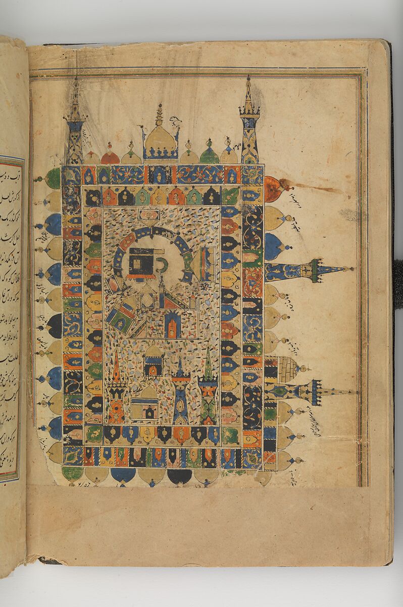 Futuh al-Haramayn (Description of the Holy Cities), Muhi al-Din Lari (Iranian or Indian, died 1521 or 1526/27), Ink, opaque watercolor, gold on paper 