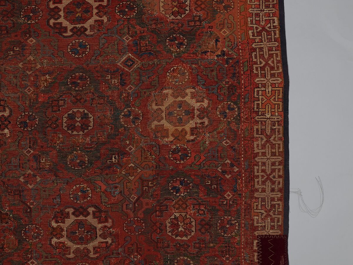 'Holbein' Carpet, Wool; symmetrically (?) knotted pile