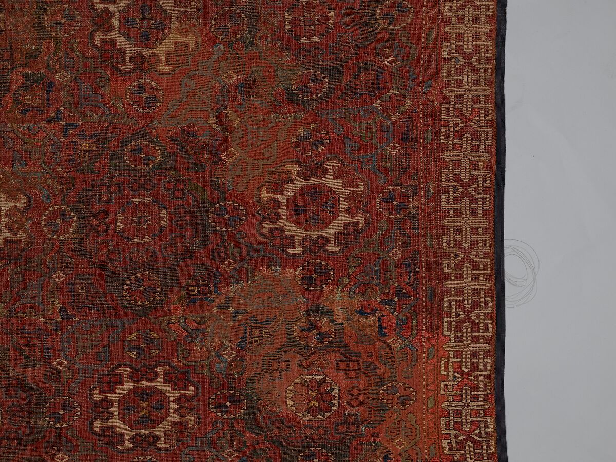 'Holbein' Carpet, Wool; symmetrically (?) knotted pile