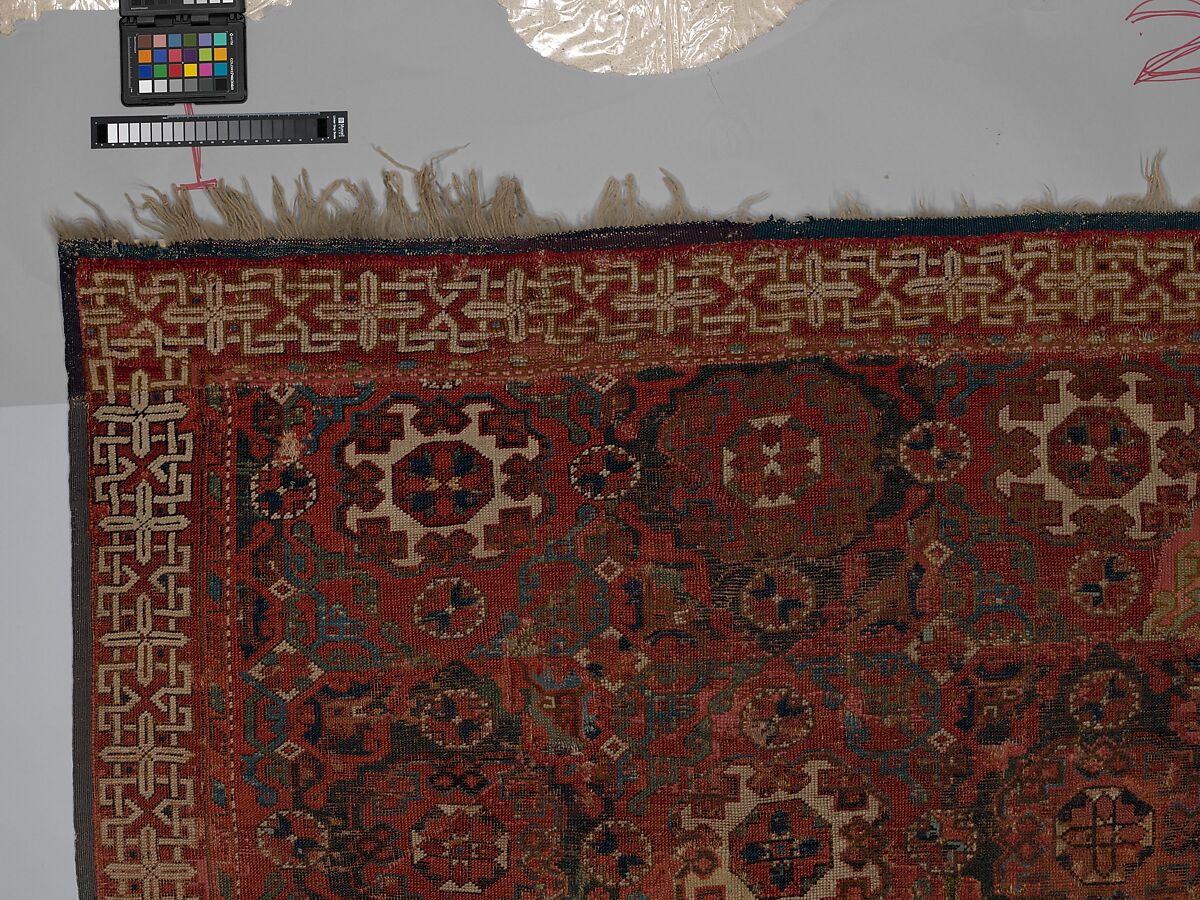 'Holbein' Carpet, Wool; symmetrically (?) knotted pile