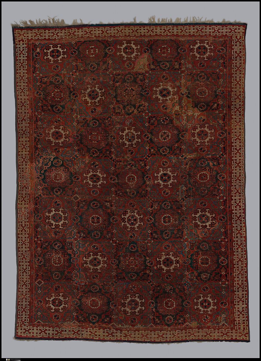 'Holbein' Carpet, Wool; symmetrically (?) knotted pile