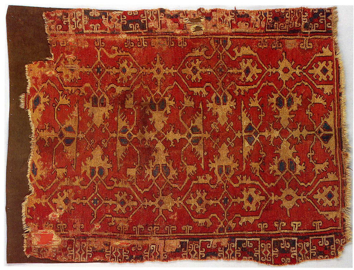 Carpet, Wool; symmetrically knotted pile 