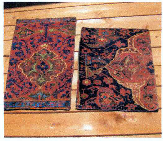 Ushak Carpet Fragment, Wool; symmetrically knotted pile