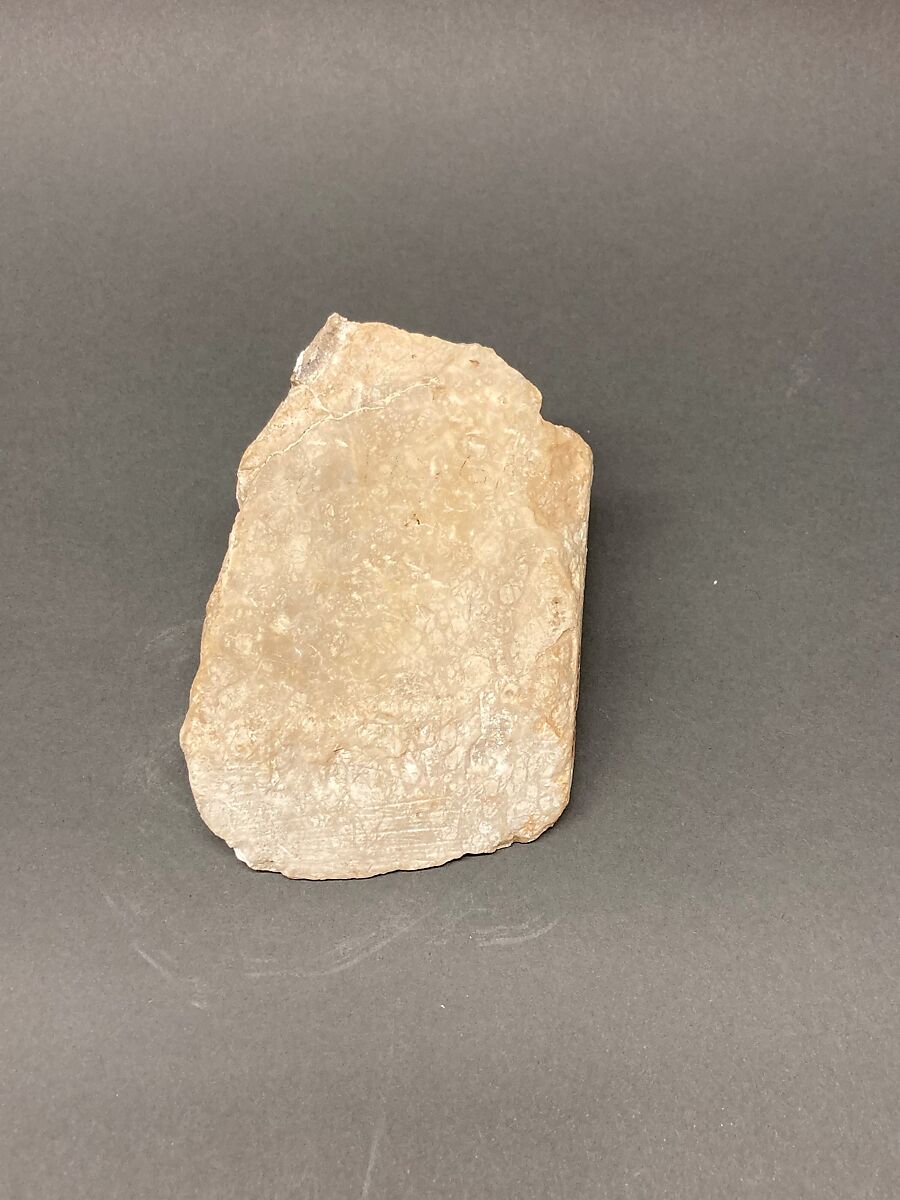 Fragment of Tombstone, Limestone; carved