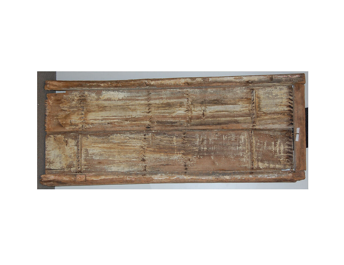 Pair of Flower Style Doors, Wood; carved with residues of paint