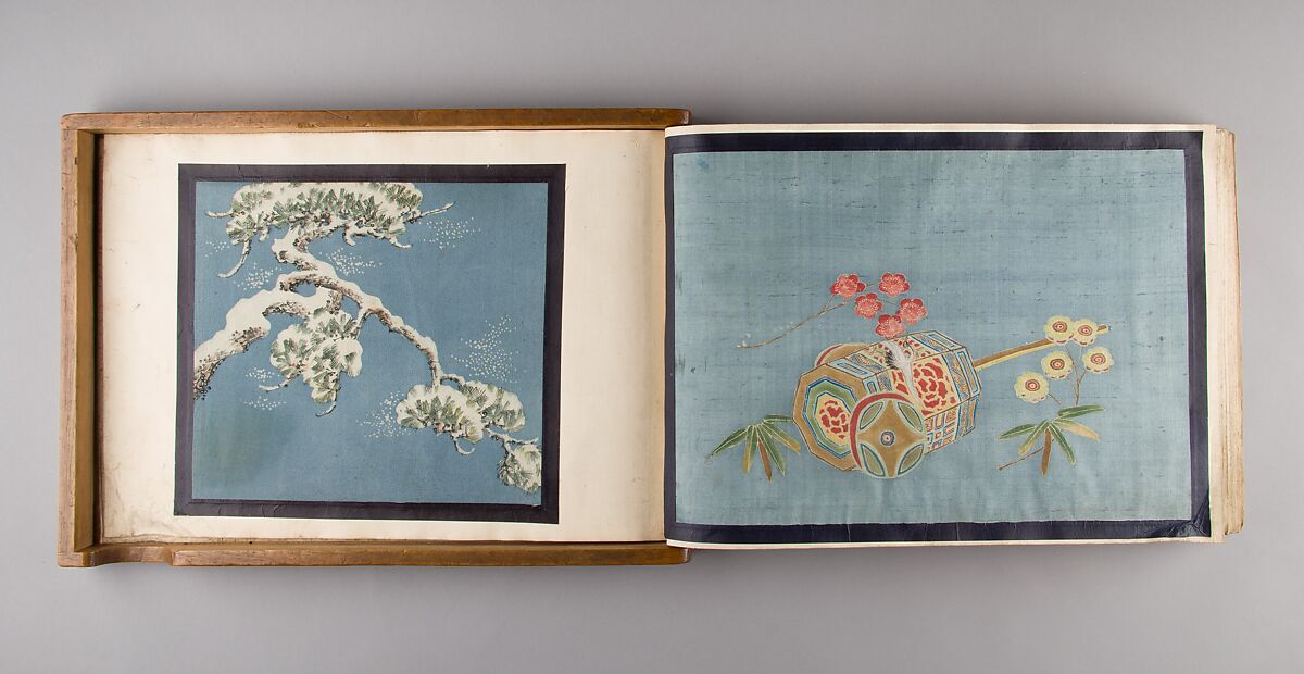 Textile Pattern Sample Book, Album of twenty-five textile samples; various textile dyeing techniques, Japan