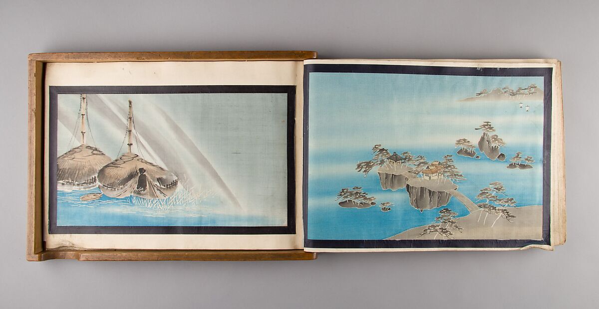 Textile Pattern Sample Book, Album of twenty-five textile samples; various textile dyeing techniques, Japan