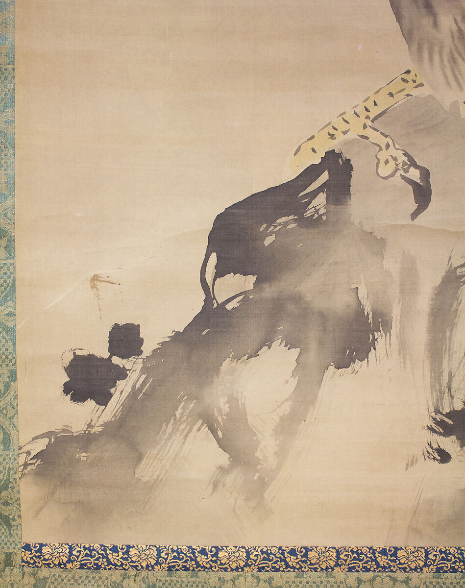 Eagle, Kano Chikanobu (Japanese, 1660–1728), Hanging scroll; ink and color on silk, Japan