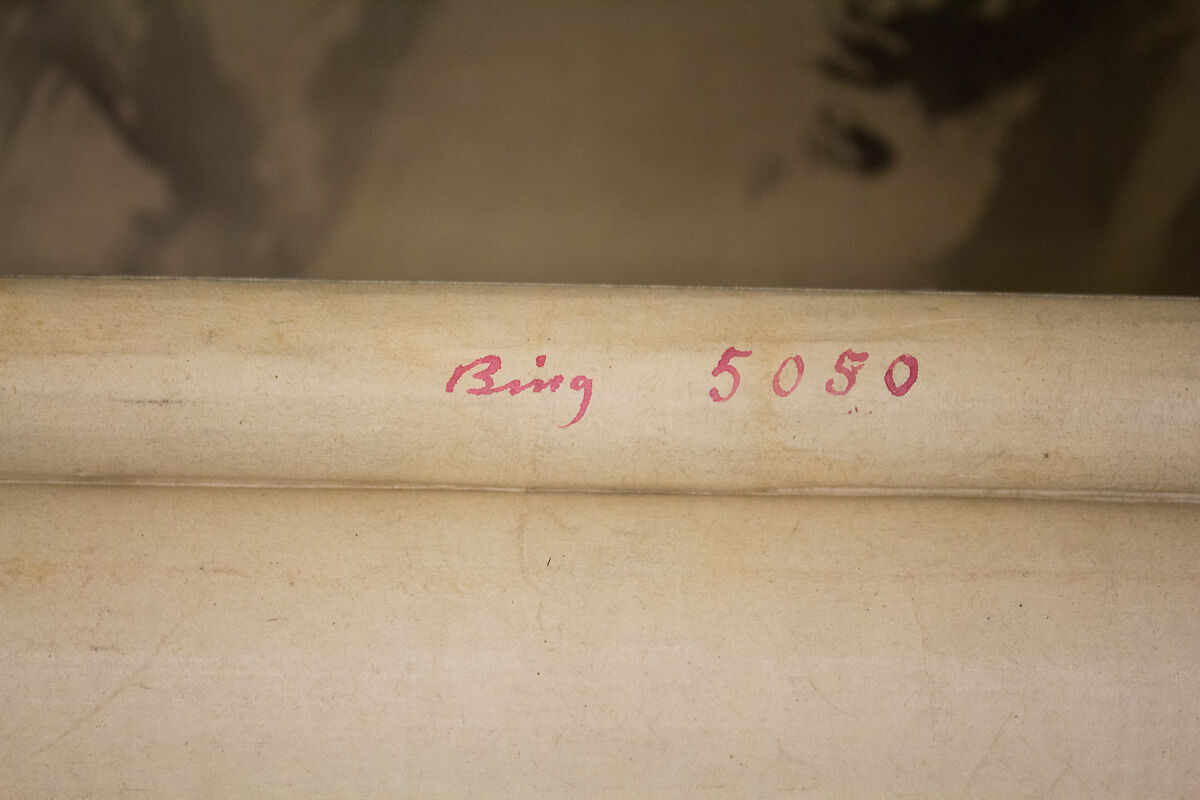 Eagle, Kano Chikanobu (Japanese, 1660–1728), Hanging scroll; ink and color on silk, Japan