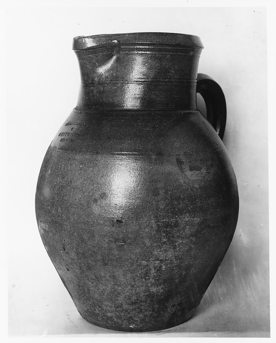 Pitcher, Peleg Armstrong and Erastus Wentworth (active 1814–28), Stoneware, American