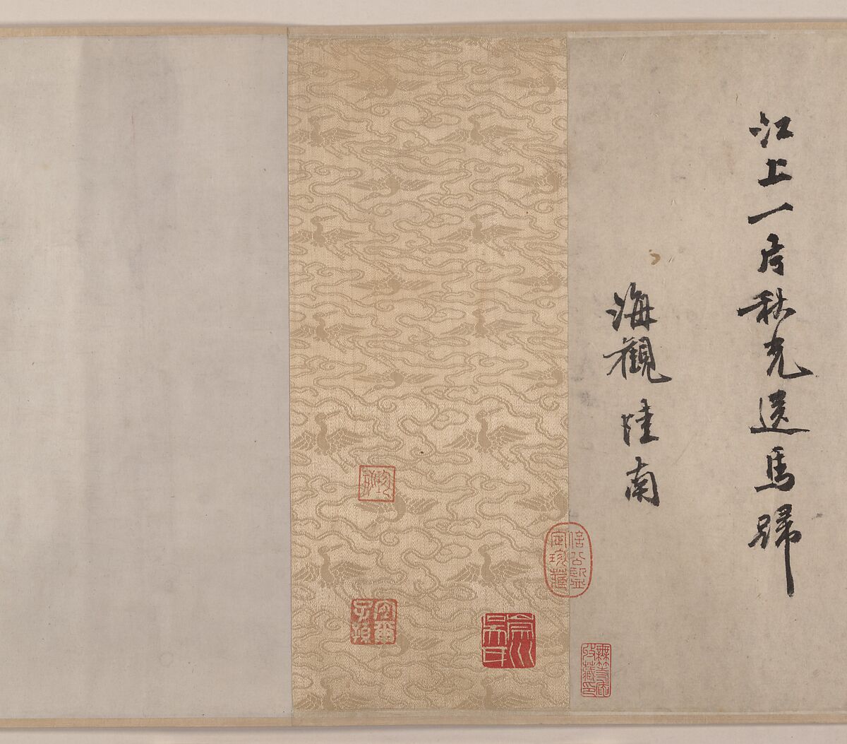 Farewell at the Bridge of the Hanging Rainbow, Attributed to Tang Yin (Chinese, 1470–1524), Handscroll; ink on paper, China