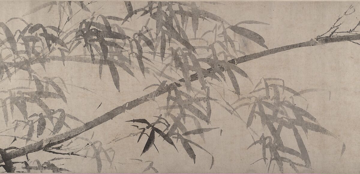 Ink bamboo, Tang Yin (Chinese, 1470–1524), Handscroll; ink on paper, China