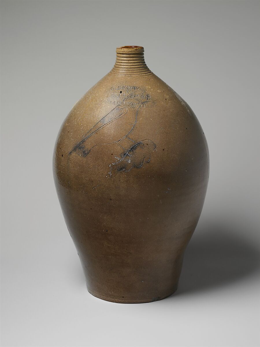 Jug, George Benton and Levi Stewart (active 1815–22), Stoneware, American