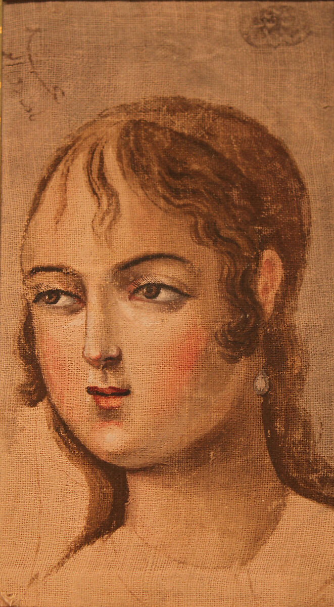 Painting of a Young Beauty, Painted by Muhammad Sadiq (Iranian, active 1740–90s), Ink, opaque watercolor, and gold on cloth