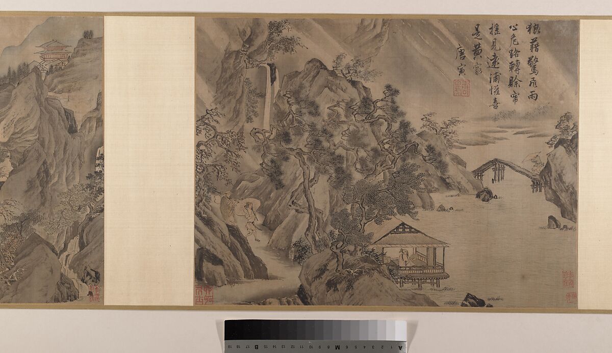 Landscapes, Tang Yin (Chinese, 1470–1524), Eight album leaves mounted as a handscroll; ink and color on silk, China