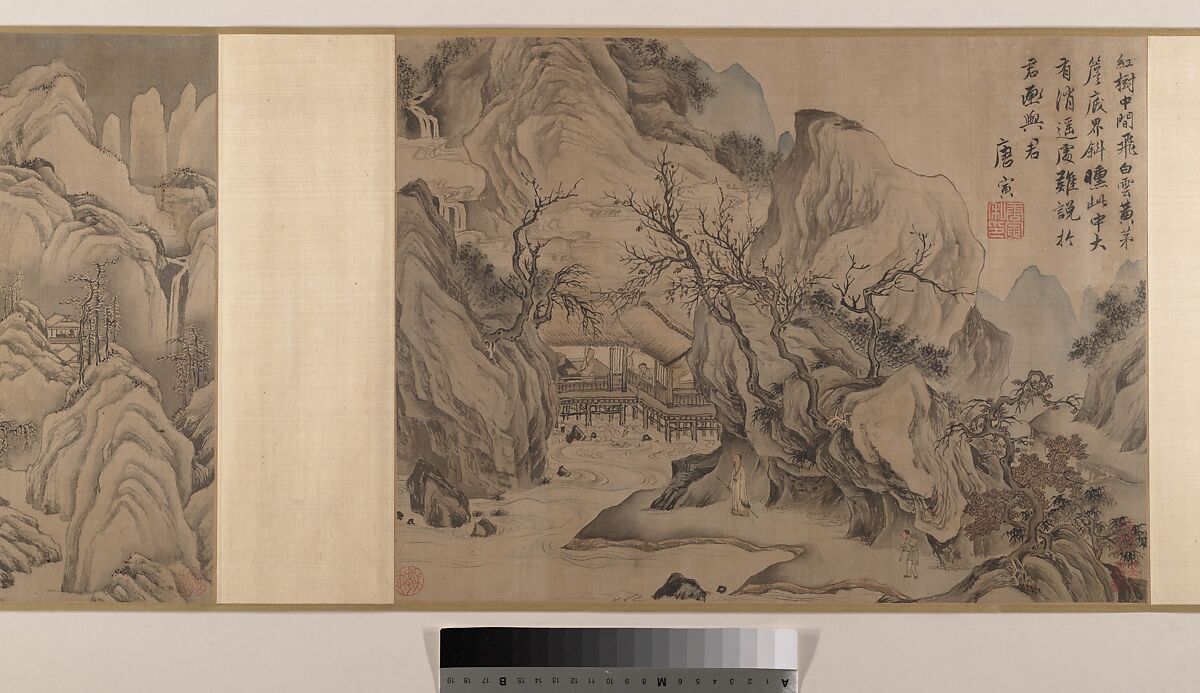 Landscapes, Tang Yin (Chinese, 1470–1524), Eight album leaves mounted as a handscroll; ink and color on silk, China