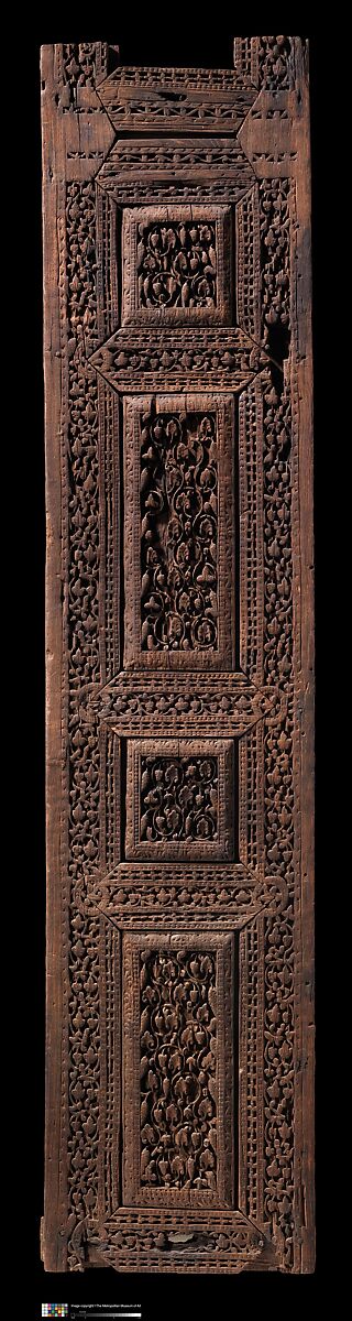 Panel from a Door, Wood (teak); carved 