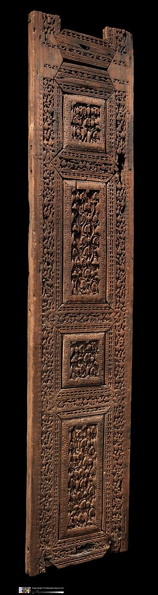 Panel from a Door, Wood (teak); carved