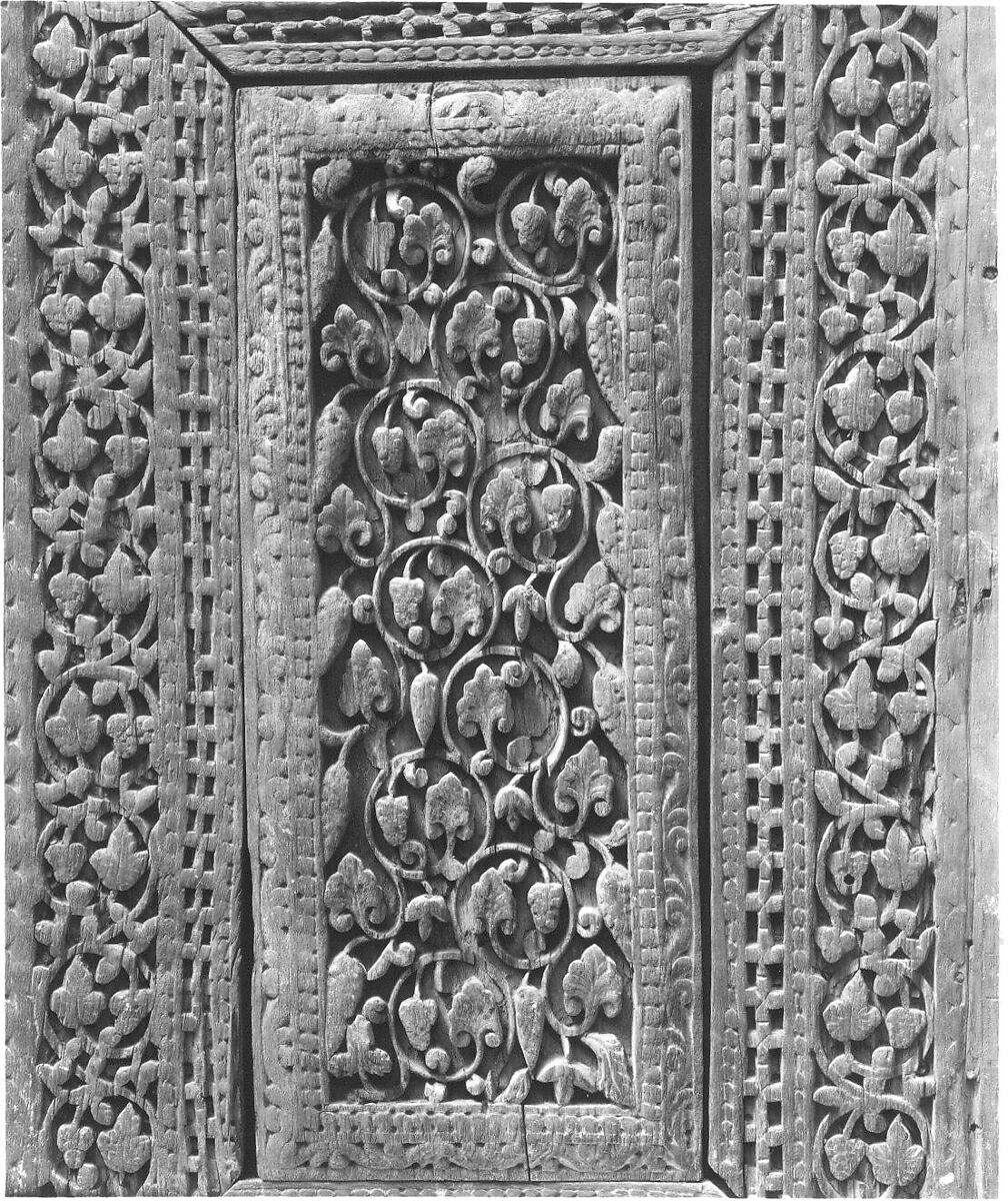Panel from a Door, Wood (teak); carved