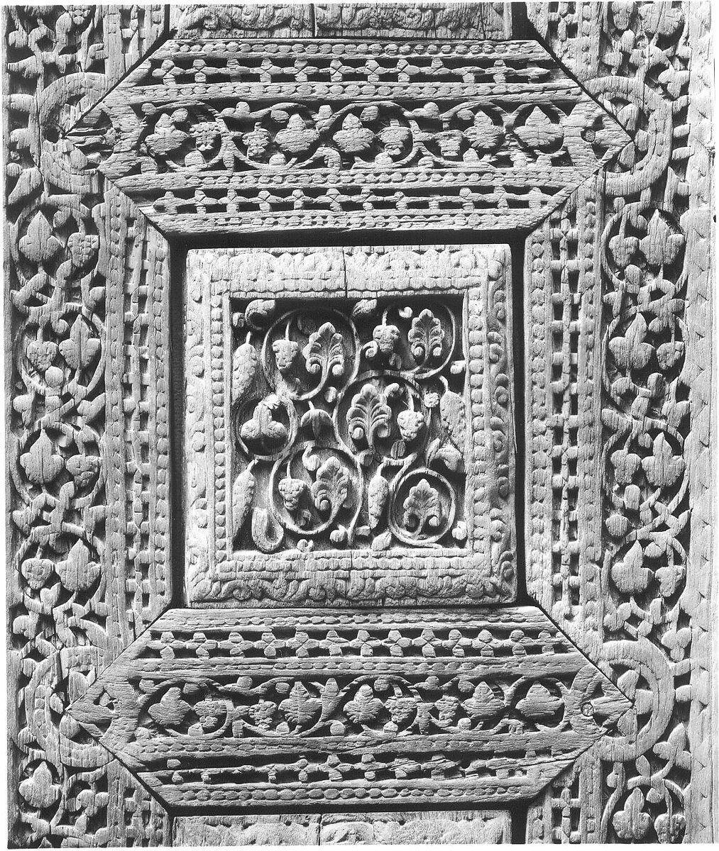 Panel from a Door, Wood (teak); carved