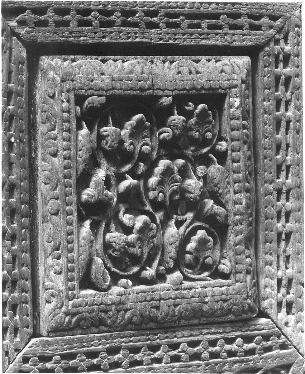 Panel from a Door, Wood (teak); carved