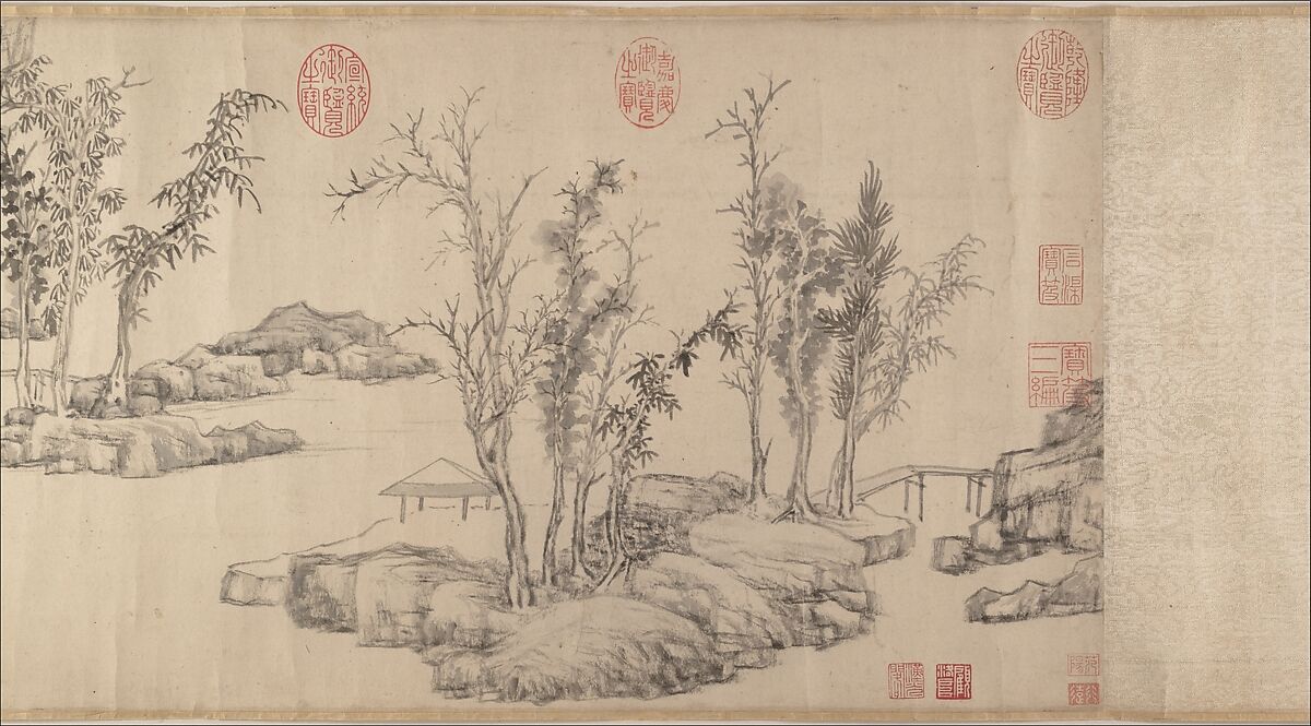 Summer retreat in the eastern grove, Wen Zhengming (Chinese, 1470–1559), Handscroll; ink on paper, China