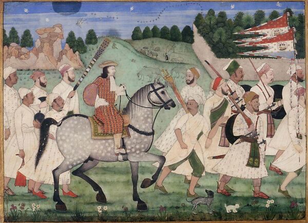 The Procession of Cornelis van den Bogaerde, Opaque watercolor, gold, and silver on paper