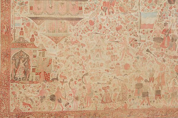 Reception of a Dutch Ambassador, Cotton; plain weave, mordant-painted and dyed, resist-dyed