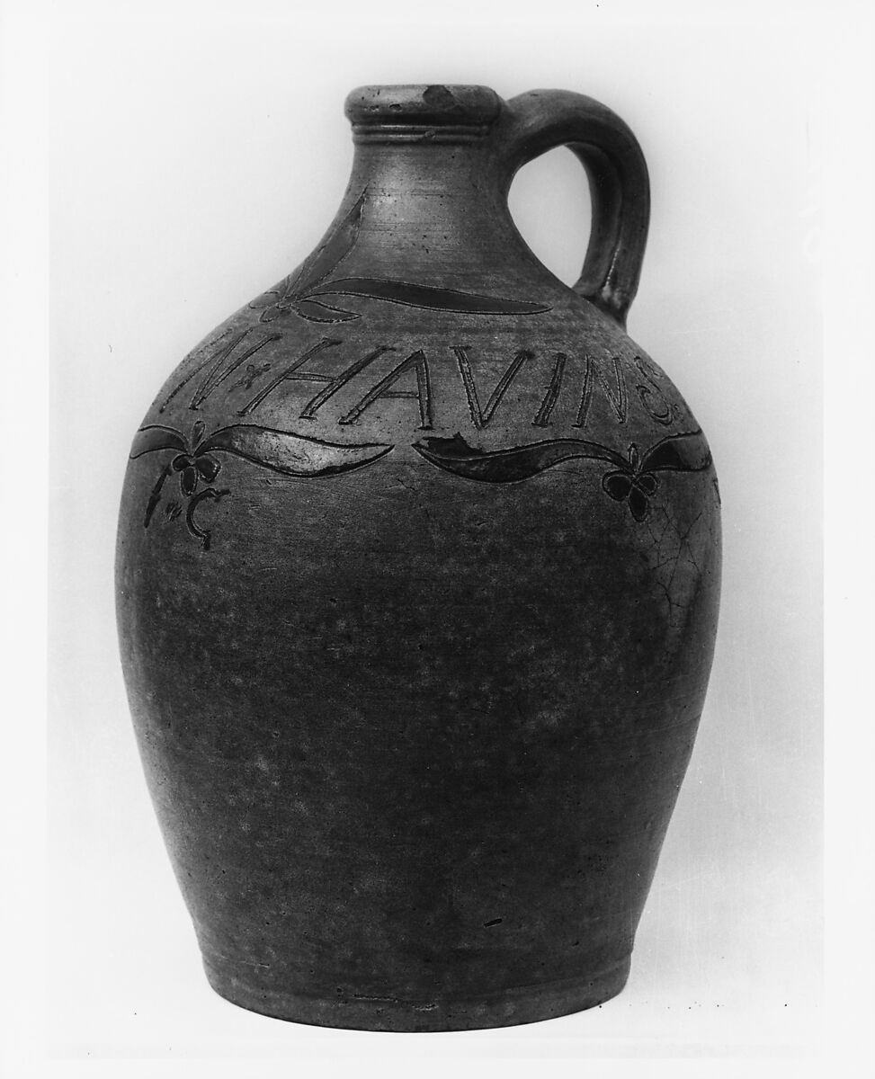 Jug, John Crolius (1733–1812), Stoneware, American