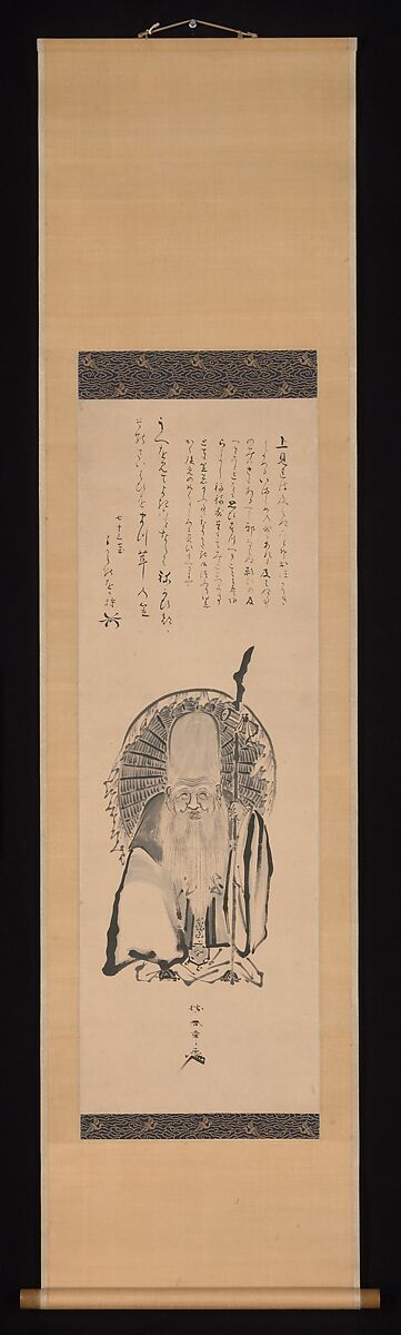 Fukurokuju, Katsukawa Shunshō　勝川春章 (Japanese, 1726–1792), Hanging scroll; ink and color on paper, Japan
