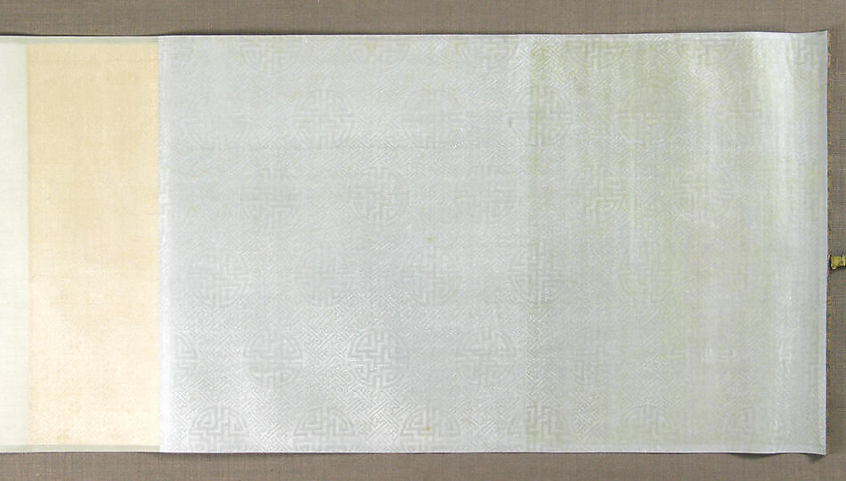 Enjoying the Pines, Unidentified Artist after Shen Zhou (Chinese, 1427–1509), Handscroll; ink on gold-flecked paper, China