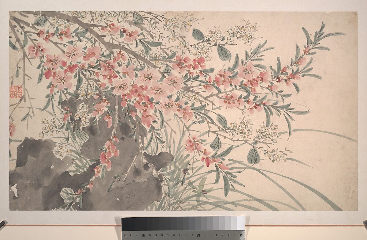 Garden Flowers, After Chen Chun (Chinese, 1483–1544), Album of sixteen paintings and one leaf of calligraphy; ink and color on paper, China