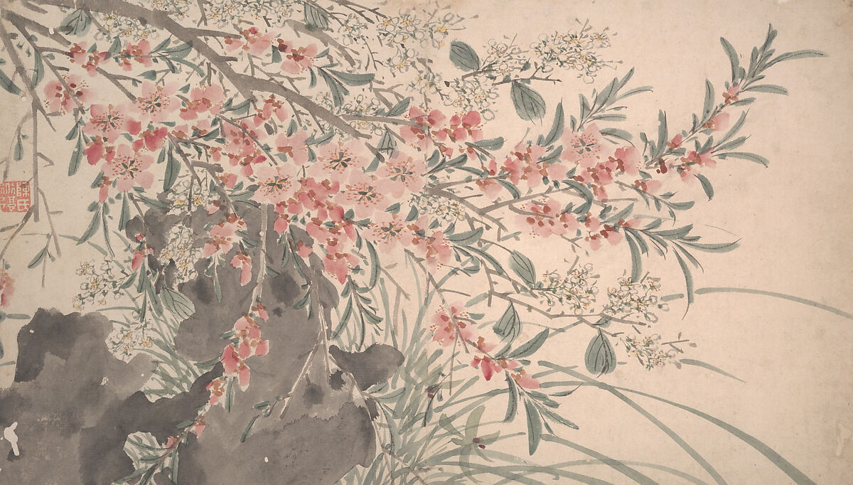 Garden Flowers, After Chen Chun (Chinese, 1483–1544), Album of sixteen paintings and one leaf of calligraphy; ink and color on paper, China 