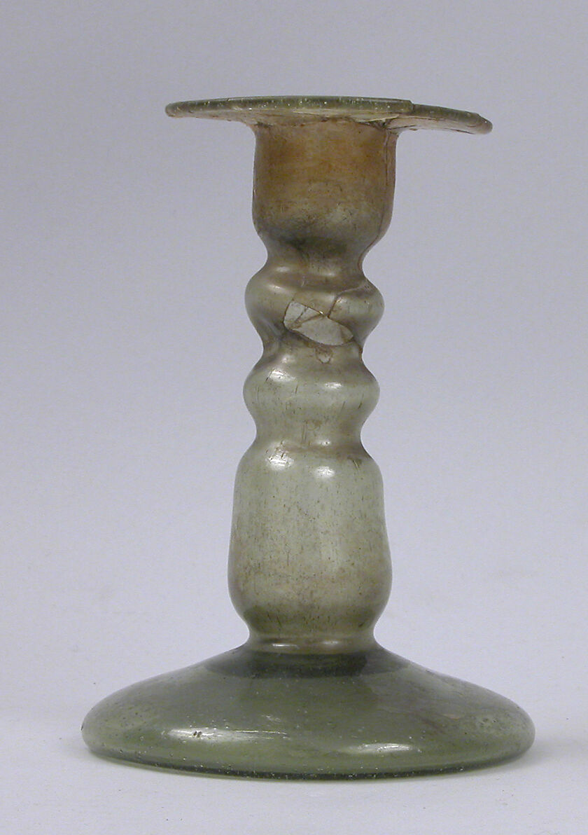 Candlesticks, Glass; free blown