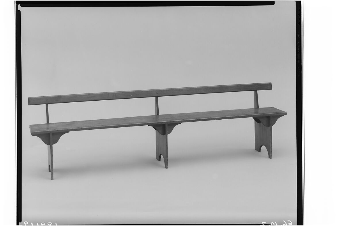 Bench, United Society of Believers in Christ’s Second Appearing (“Shakers”) (American, active ca. 1750–present), Pine, American, Shaker