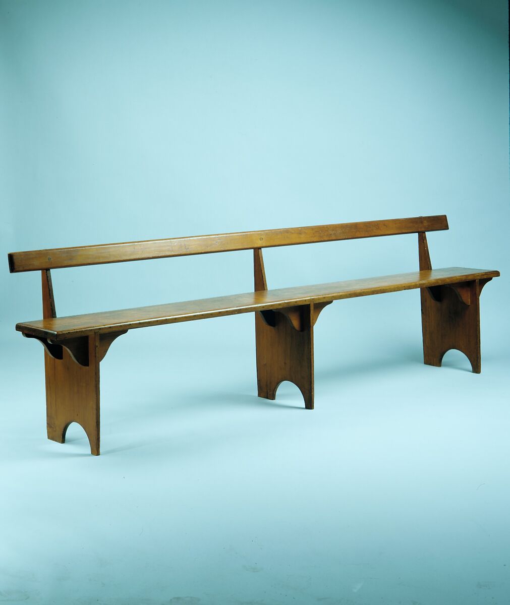 Bench, United Society of Believers in Christ’s Second Appearing (“Shakers”) (American, active ca. 1750–present), Pine, American, Shaker