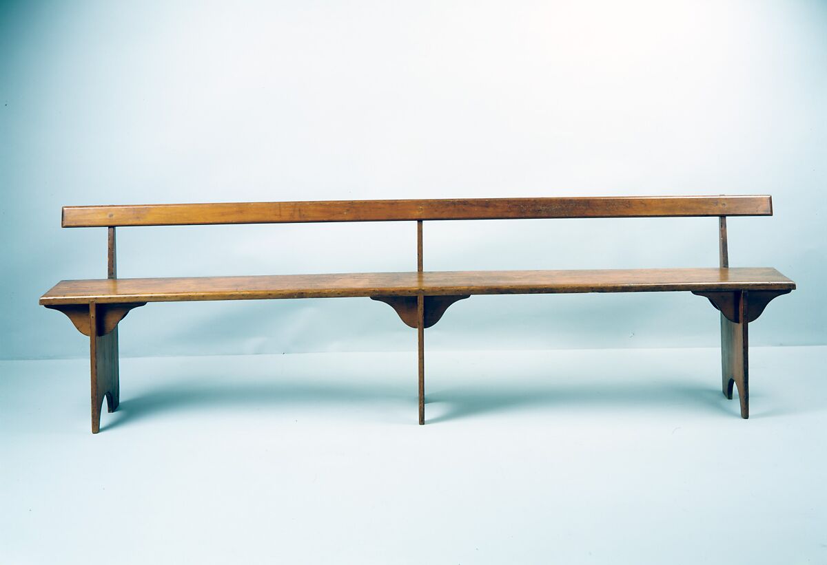Bench, United Society of Believers in Christ’s Second Appearing (“Shakers”) (American, active ca. 1750–present), Pine, American, Shaker