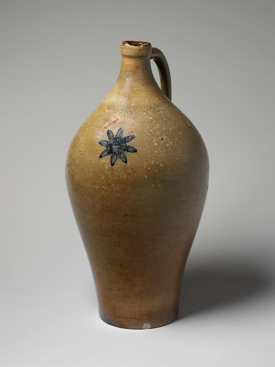 Jug, Jonathan Fenton (1766–1835), Stoneware, American 