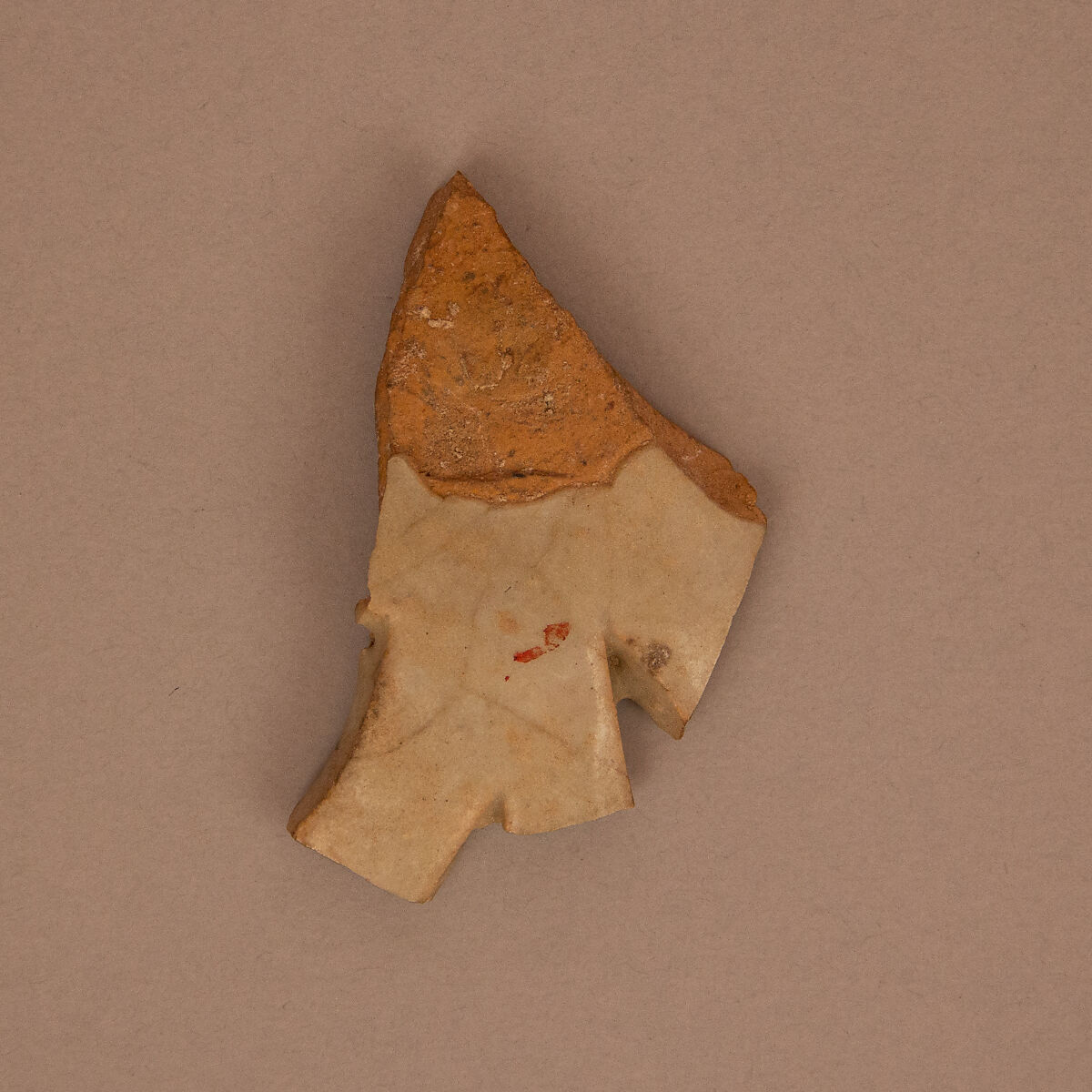 Fragment, Earthenware; glazed 