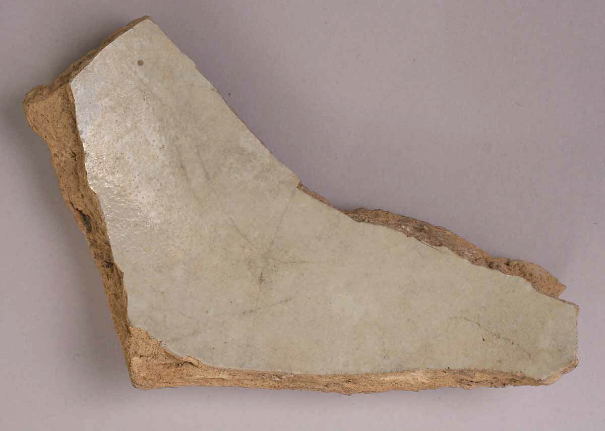 Ceramic Fragment, Earthenware; glazed