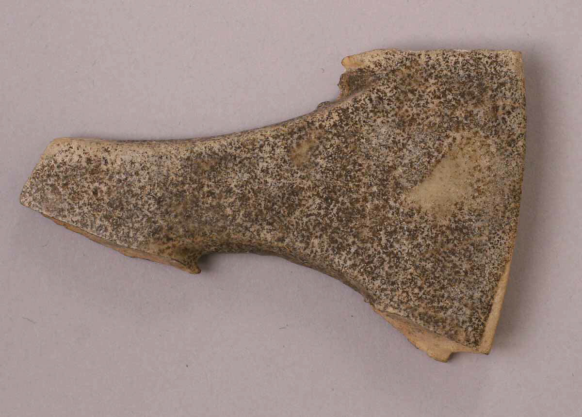 Ceramic Fragment, Earthenware; glazed