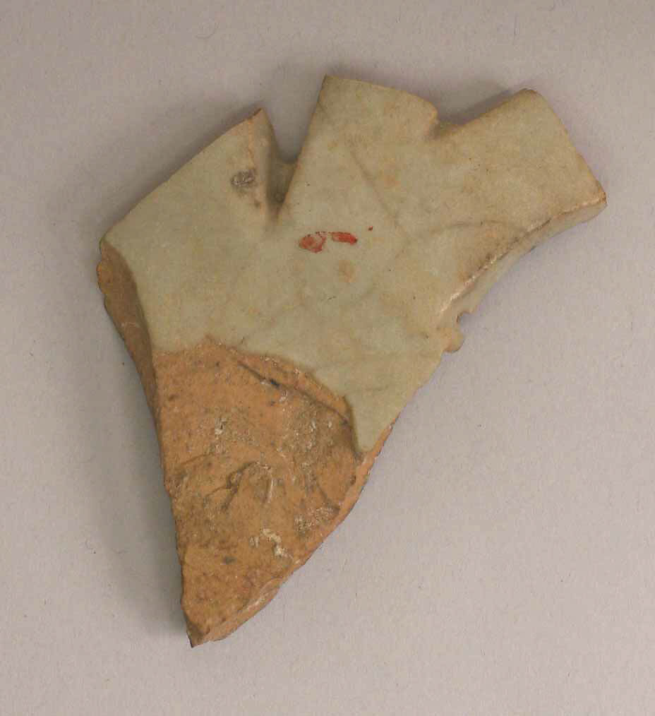 Ceramic Fragment, Earthenware; glazed