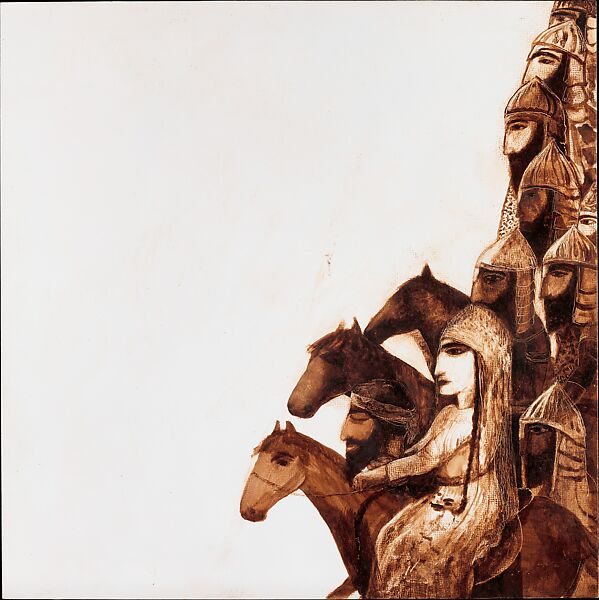 Eternal War, Second Circle, Samira Abbassy (Iranian, born Ahwaz, 1965), Oil on gesso