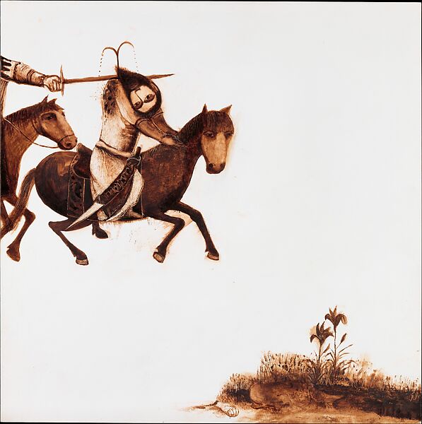 Eternal War, Second Circle, Samira Abbassy (Iranian, born Ahwaz, 1965), Oil on gesso