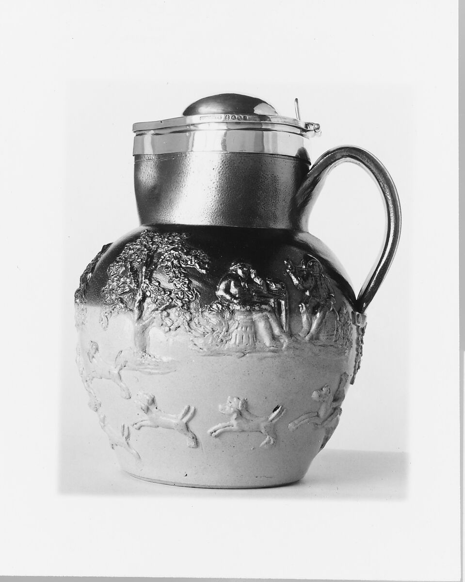 Jug, John W. Forbes (1781–1864), Silver, ceramic, American 
